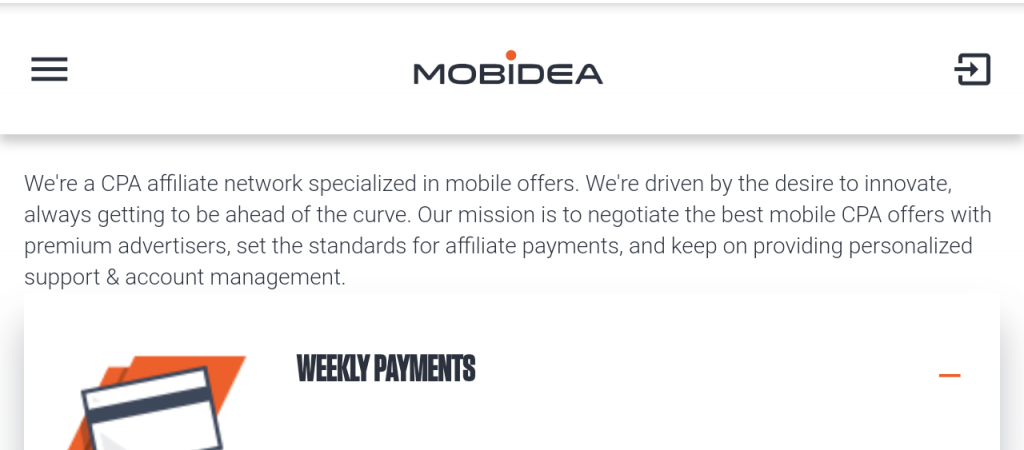 Affiliate program that pays daily - Mobidea Affiliate Review